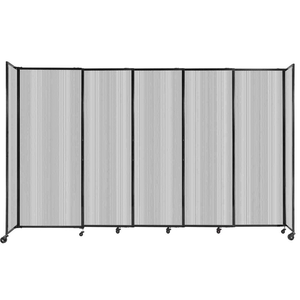 Room Divider Straight Wall Sliding Portable Partition Sound Absorbing Polycarbonate - SchoolOutlet