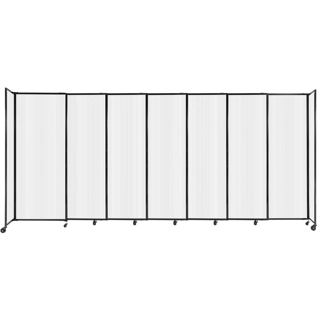 Room Divider Straight Wall Sliding Portable Partition Sound Absorbing Polycarbonate - SchoolOutlet