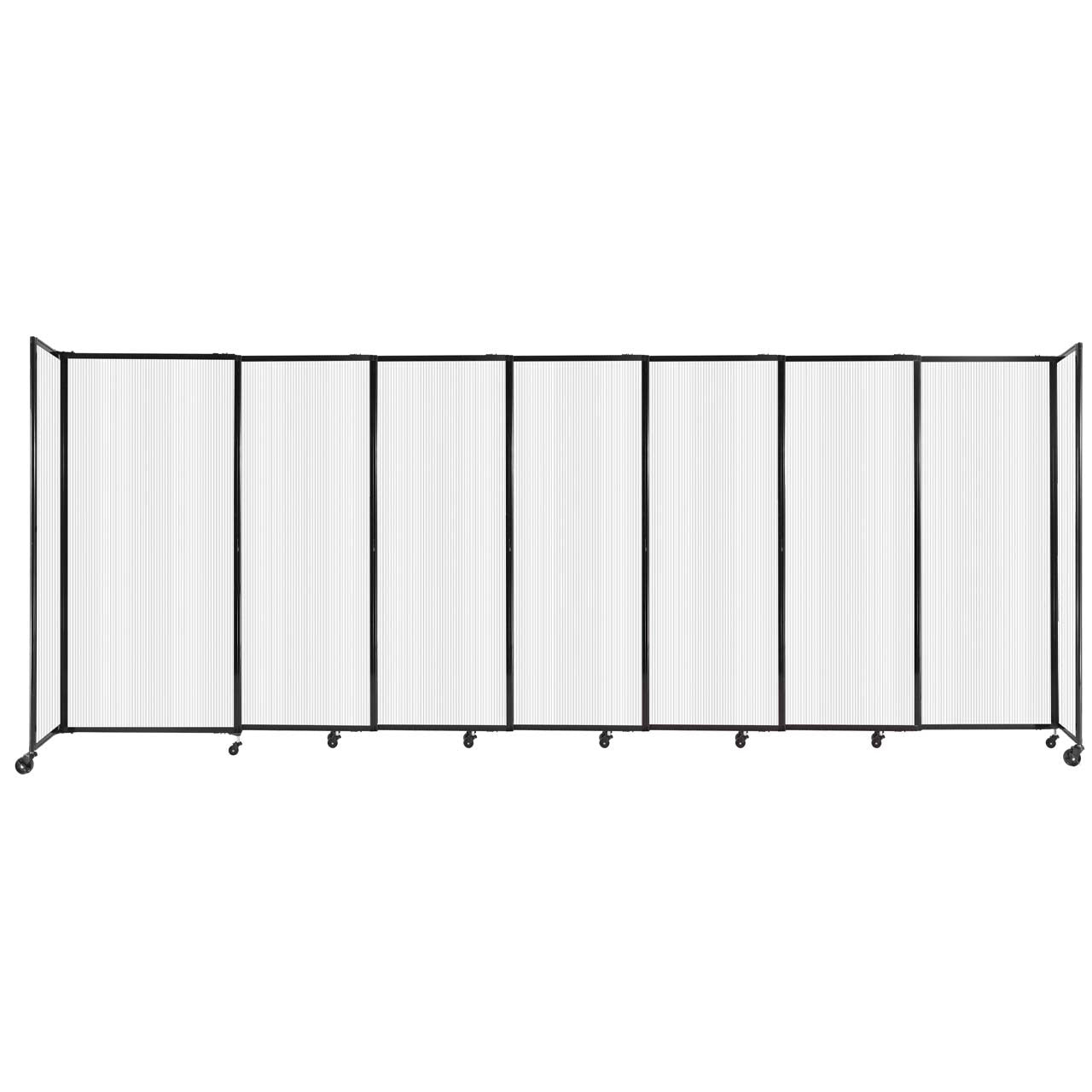 Room Divider Straight Wall Sliding Portable Partition Sound Absorbing Polycarbonate - SchoolOutlet