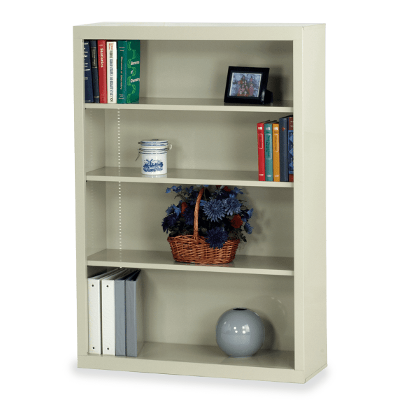 Virco BCM3652 - Metal Bookcase, Four Shelves - 36" x 12" x 52" (Virco BCM3652) - SchoolOutlet