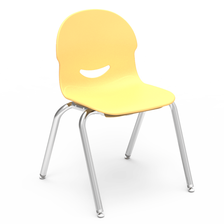 Virco 264513 - IQ Series Stylish 4-Legged Ergonomic Stack Chair, Wide Seat - 13" Seat Height (Virco 264513) - SchoolOutlet