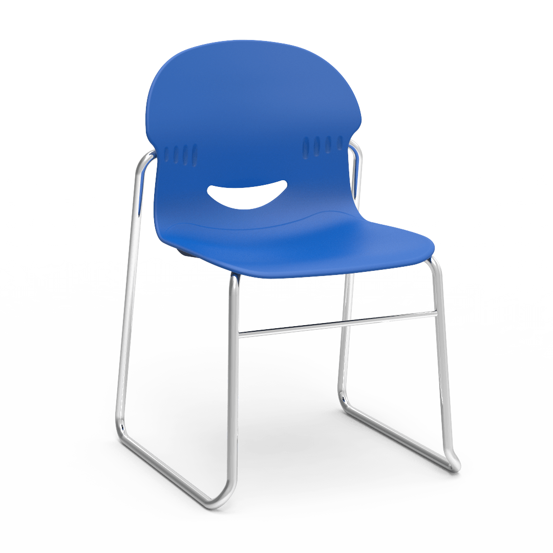 264617 - Virco I.Q. Sled Based Ergonomic Chair, Wide Seat - 17" Seat Height (Virco 264617) - SchoolOutlet