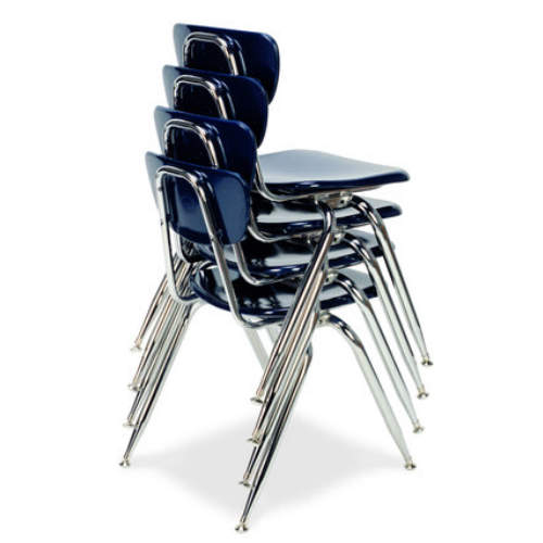 Virco 3014 - 3000 Series 4-Legged Hard Plastic Stack Chair - 14" Seat Height (Virco 3014) - SchoolOutlet