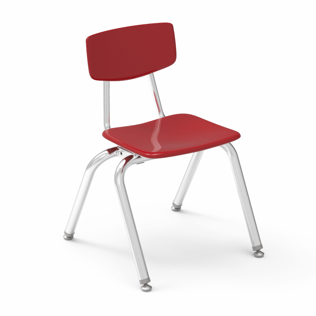 Virco 3014 - 3000 Series 4-Legged Hard Plastic Stack Chair - 14" Seat Height (Virco 3014) - SchoolOutlet