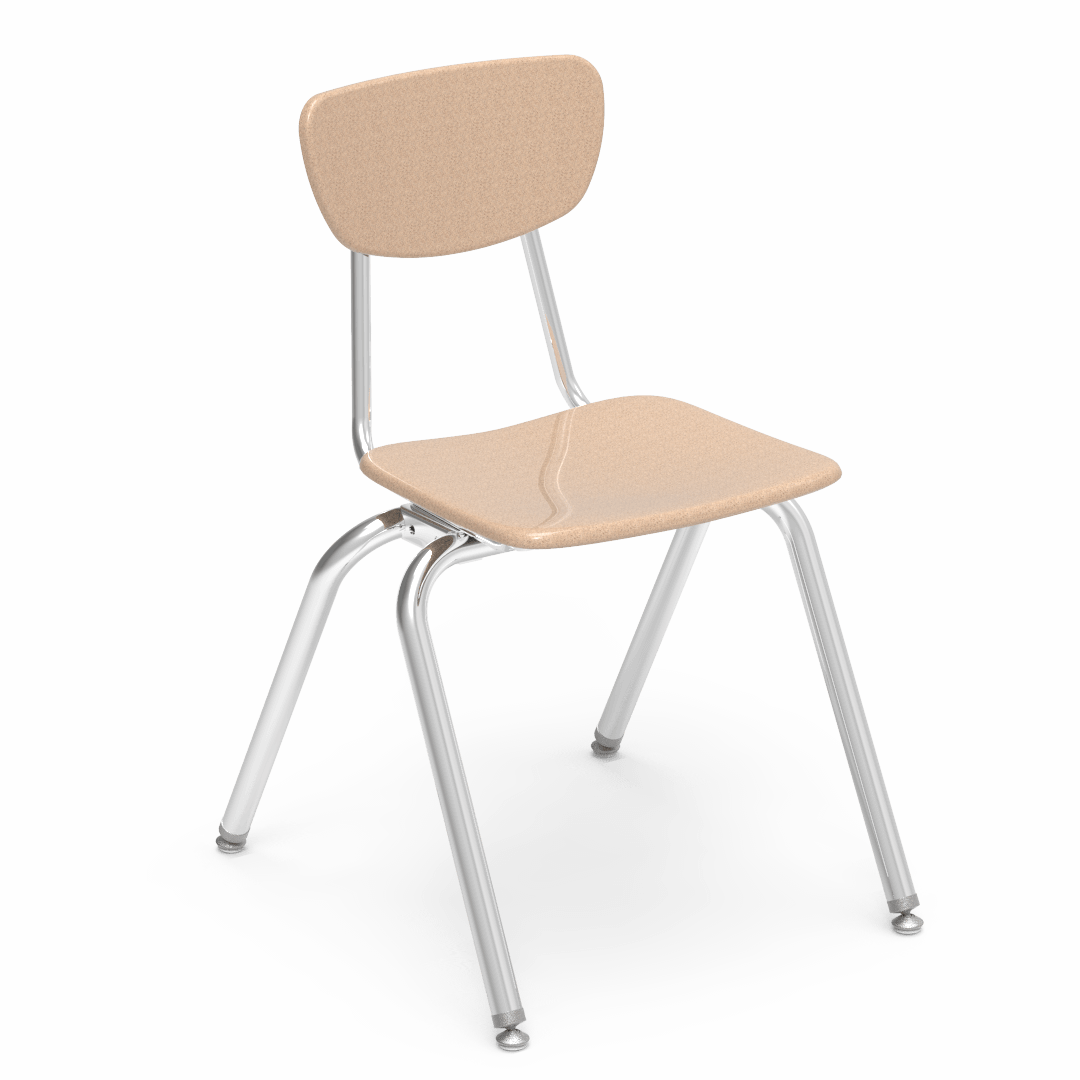 Virco 3018 School Chair for Students 5th Grade to Adult - Hard Plastic Seat & Back, Durable and Stackable for Classroom Seating - SchoolOutlet