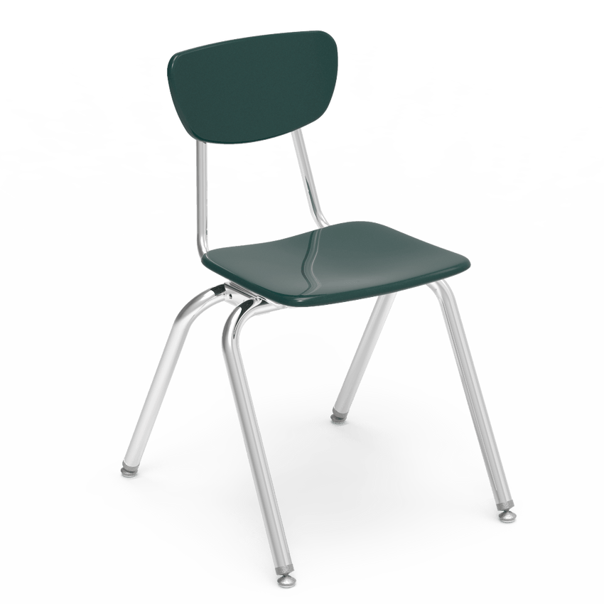 Virco 3018 School Chair for Students 5th Grade to Adult - Hard Plastic Seat & Back, Durable and Stackable for Classroom Seating - SchoolOutlet