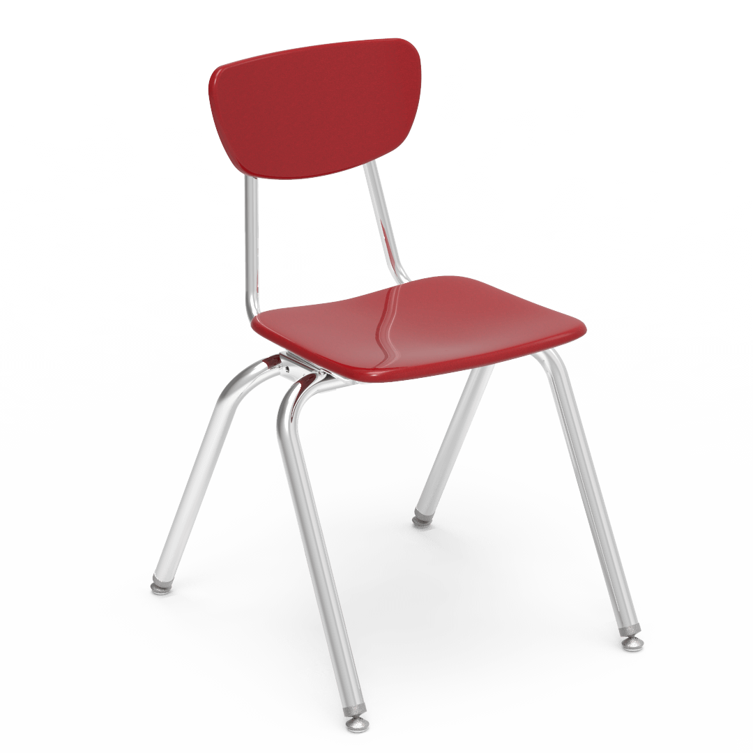 Virco 3018 School Chair for Students 5th Grade to Adult - Hard Plastic Seat & Back, Durable and Stackable for Classroom Seating - SchoolOutlet