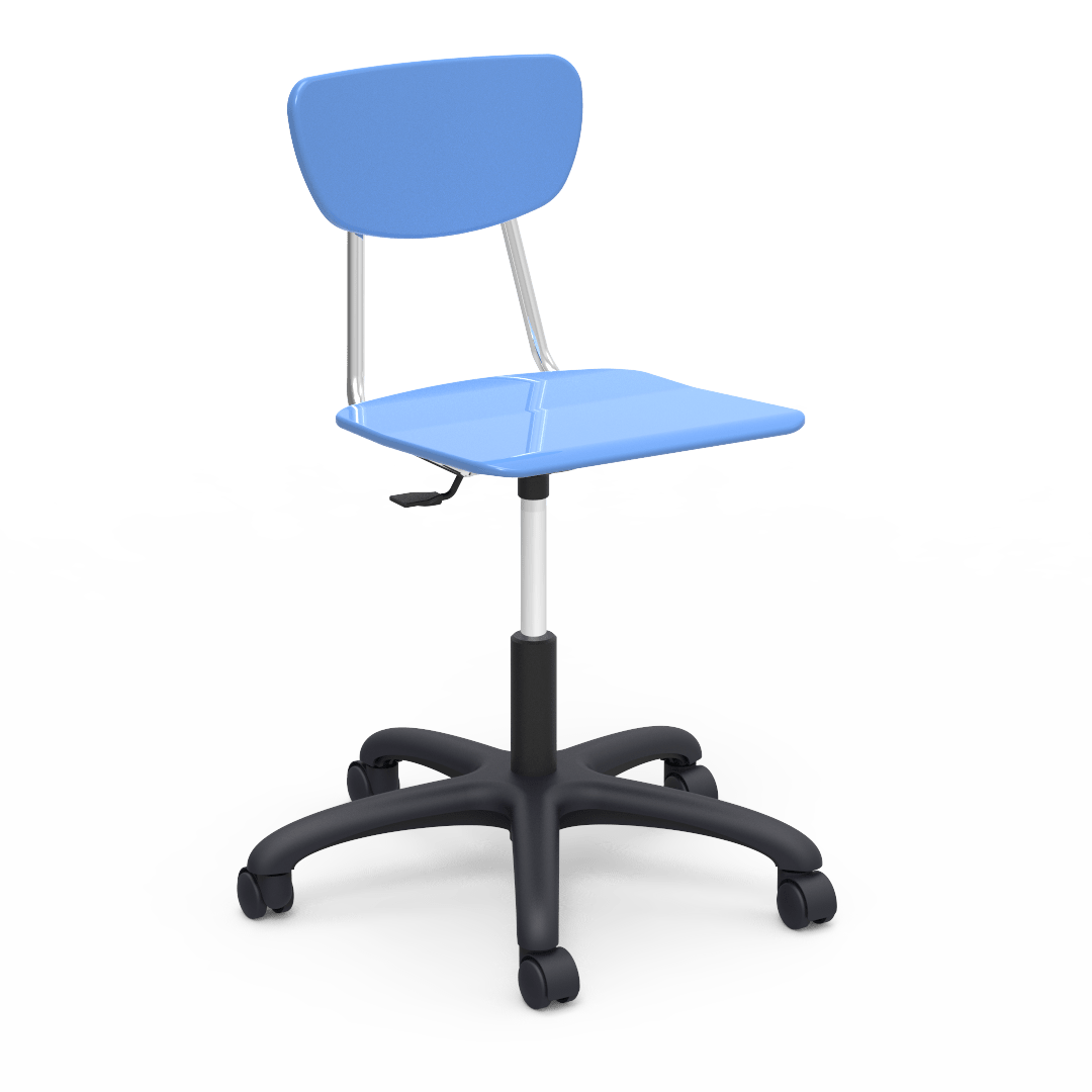 3860GC Hard Plastic Chair with Wheels (Virco 3860GC) - SchoolOutlet