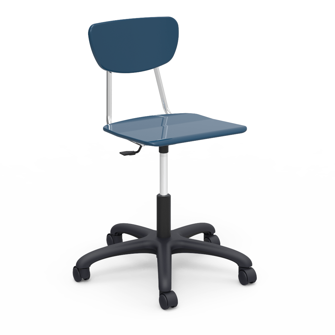 3860GC Hard Plastic Chair with Wheels (Virco 3860GC) - SchoolOutlet