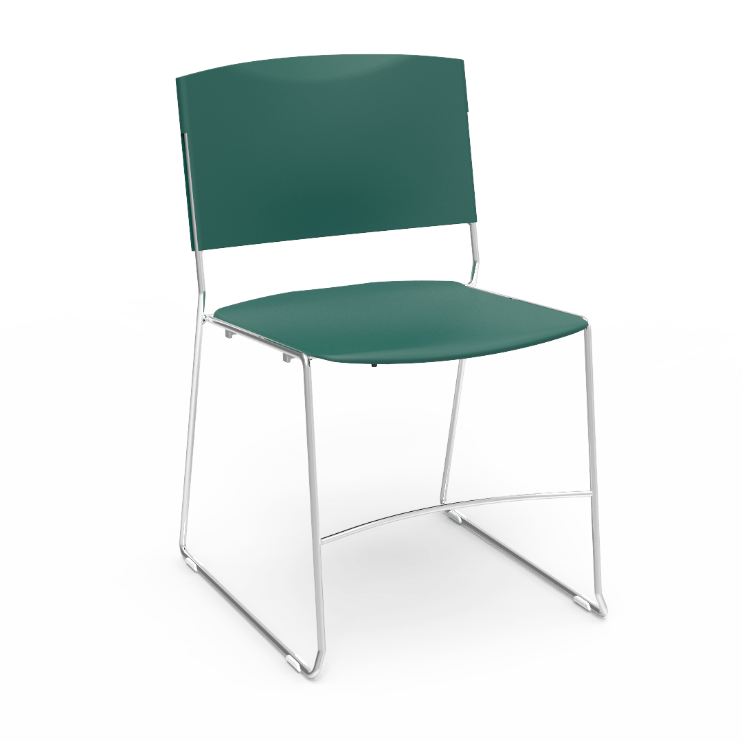 Virco 4100 - UltraStack Sled Based Chair - 18" Height (Virco 4100) - SchoolOutlet