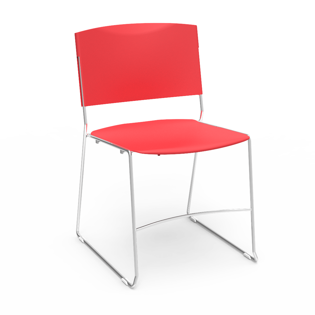 Virco 4100 - UltraStack Sled Based Chair - 18" Height (Virco 4100) - SchoolOutlet