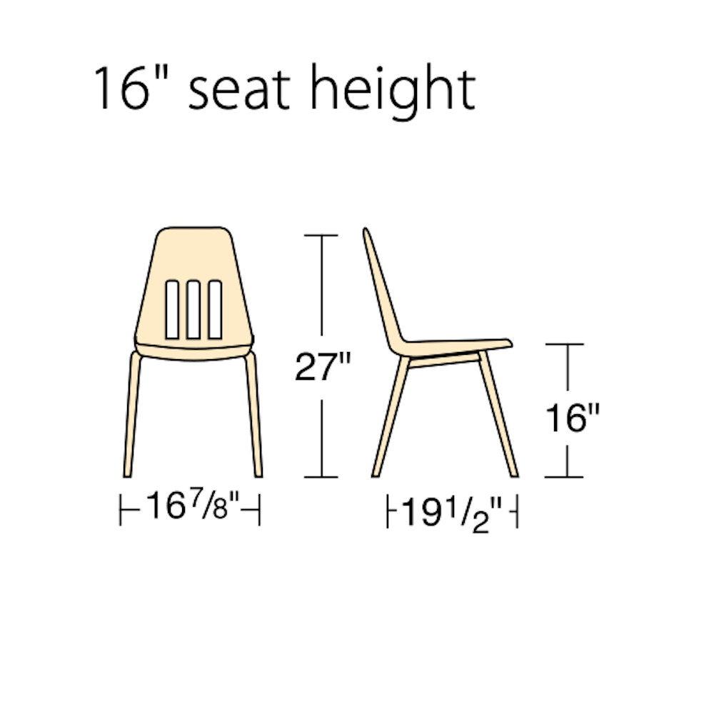 Virco 9016 Classroom Chair 16" Seat Height Stackable for Students 3rd to 4th Grade - SchoolOutlet