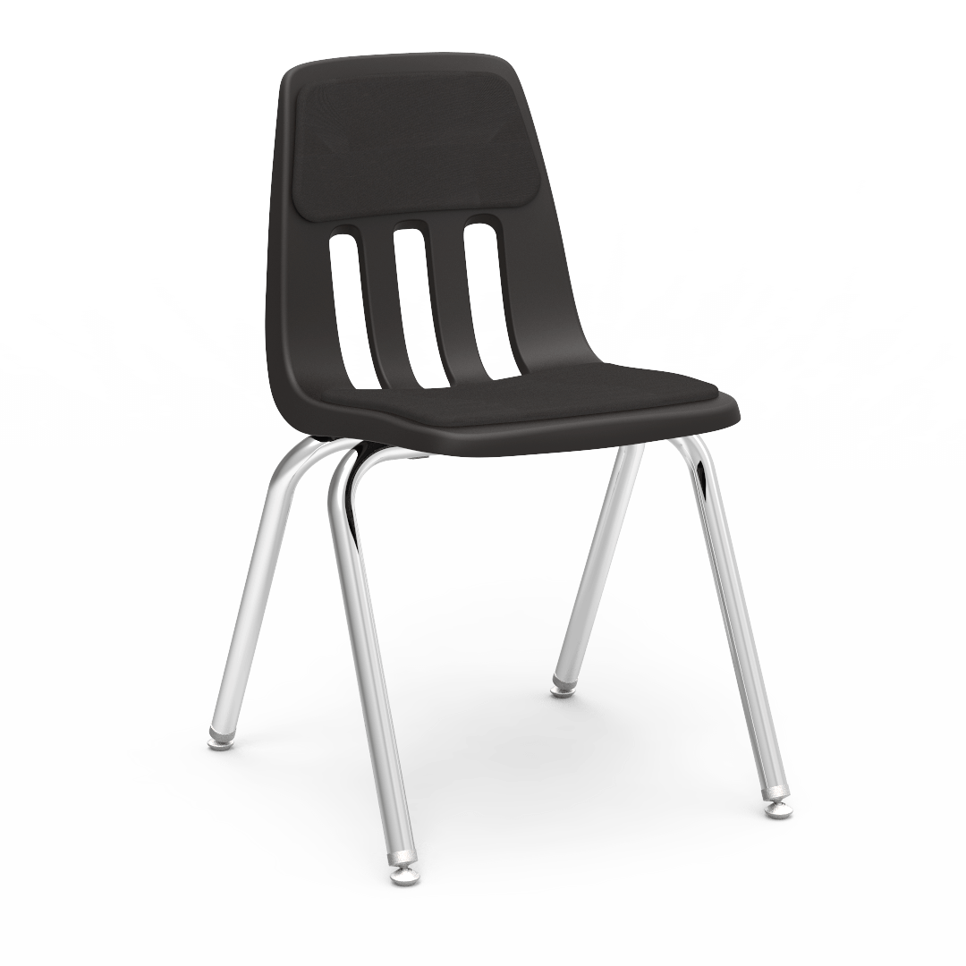 Virco 9018P - Padded Upholstered School Stack Chair with Steel Back Support - 18" Seat Height (Virco 9018P) - SchoolOutlet