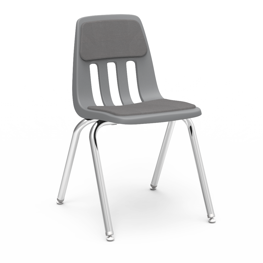 Virco 9018P - Padded Upholstered School Stack Chair with Steel Back Support - 18" Seat Height (Virco 9018P) - SchoolOutlet