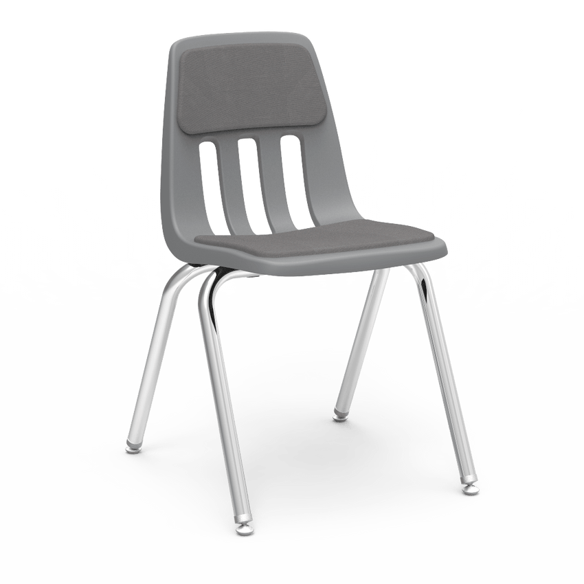 Virco 9018P - Padded Upholstered School Stack Chair with Steel Back Support - 18" Seat Height (Virco 9018P) - SchoolOutlet
