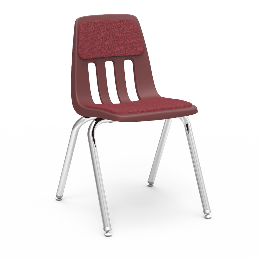 Virco 9018P - Padded Upholstered School Stack Chair with Steel Back Support - 18" Seat Height (Virco 9018P) - SchoolOutlet