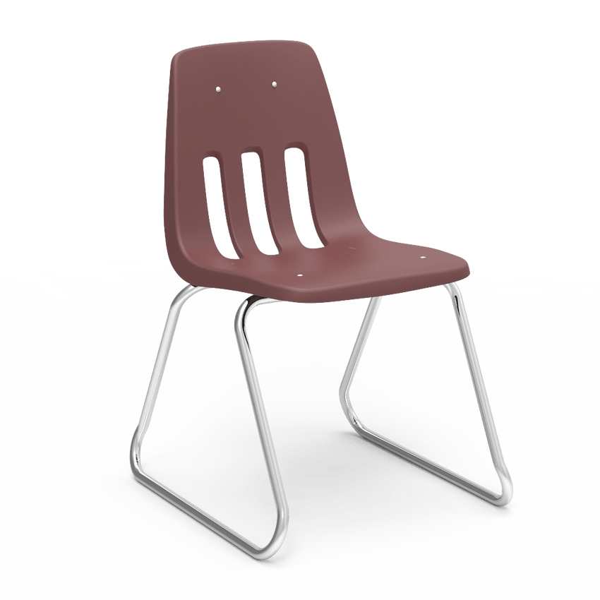 Virco 9618 - 9000 Series Sled-Based Stack Chair with Steel Back Support - 18" Seat Height (Virco 9618) - SchoolOutlet