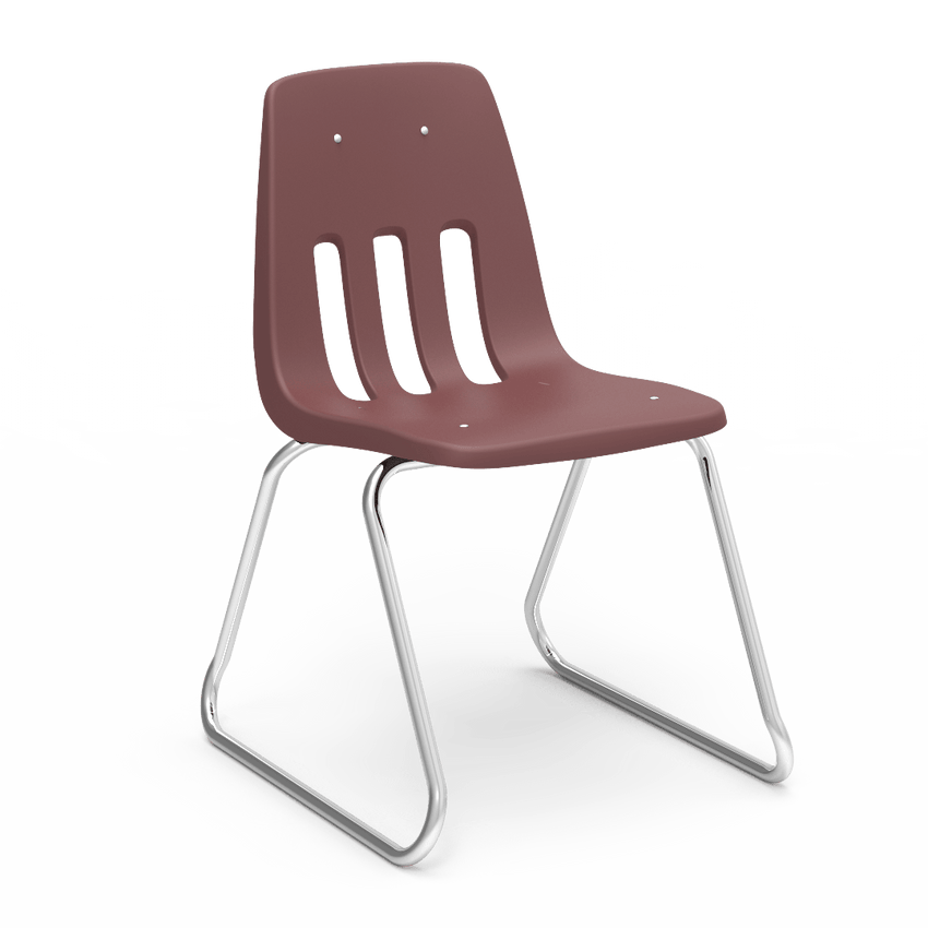 Virco 9618 - 9000 Series Sled-Based Stack Chair with Steel Back Support - 18" Seat Height (Virco 9618) - SchoolOutlet