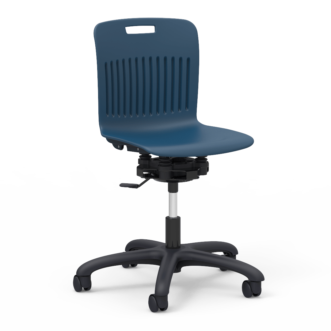 Virco Analogy Series R2M Adjustable Height Mobile Task Chair (Virco ANR2MTASK18) - SchoolOutlet