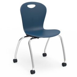 Virco Civitas Series Mobile Ergonomic Chair, Contoured Seat/Back - 18" Seat Height with 4 Casters (Virco CZ18C)