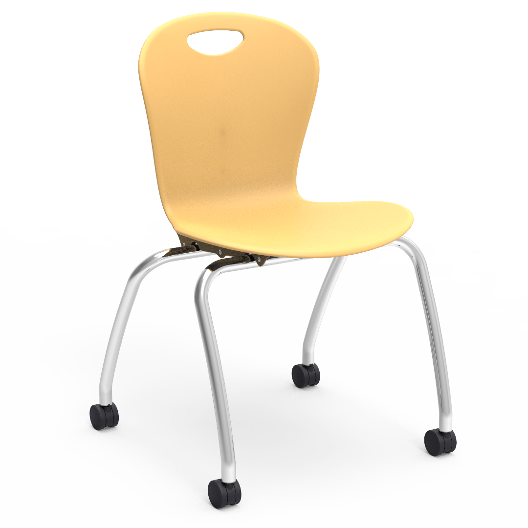 Virco Civitas Series Mobile Ergonomic Chair, Contoured Seat/Back - 18" Seat Height with 4 Casters (Virco CZ18C) - SchoolOutlet