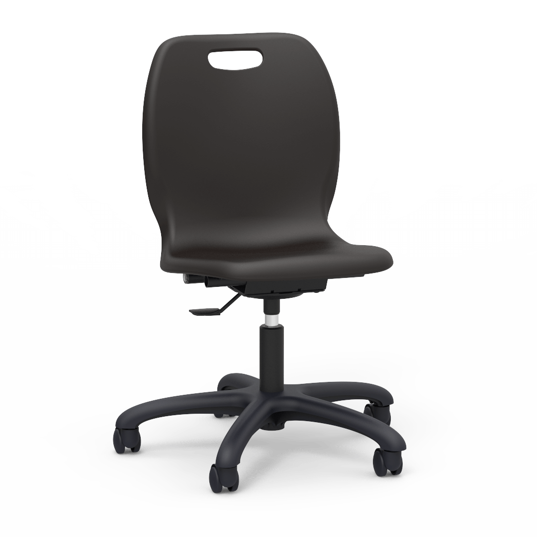 Virco N2 Series Height Adjustable Mobile Task Chair - XL Seat (Virco N260ELGC) - SchoolOutlet