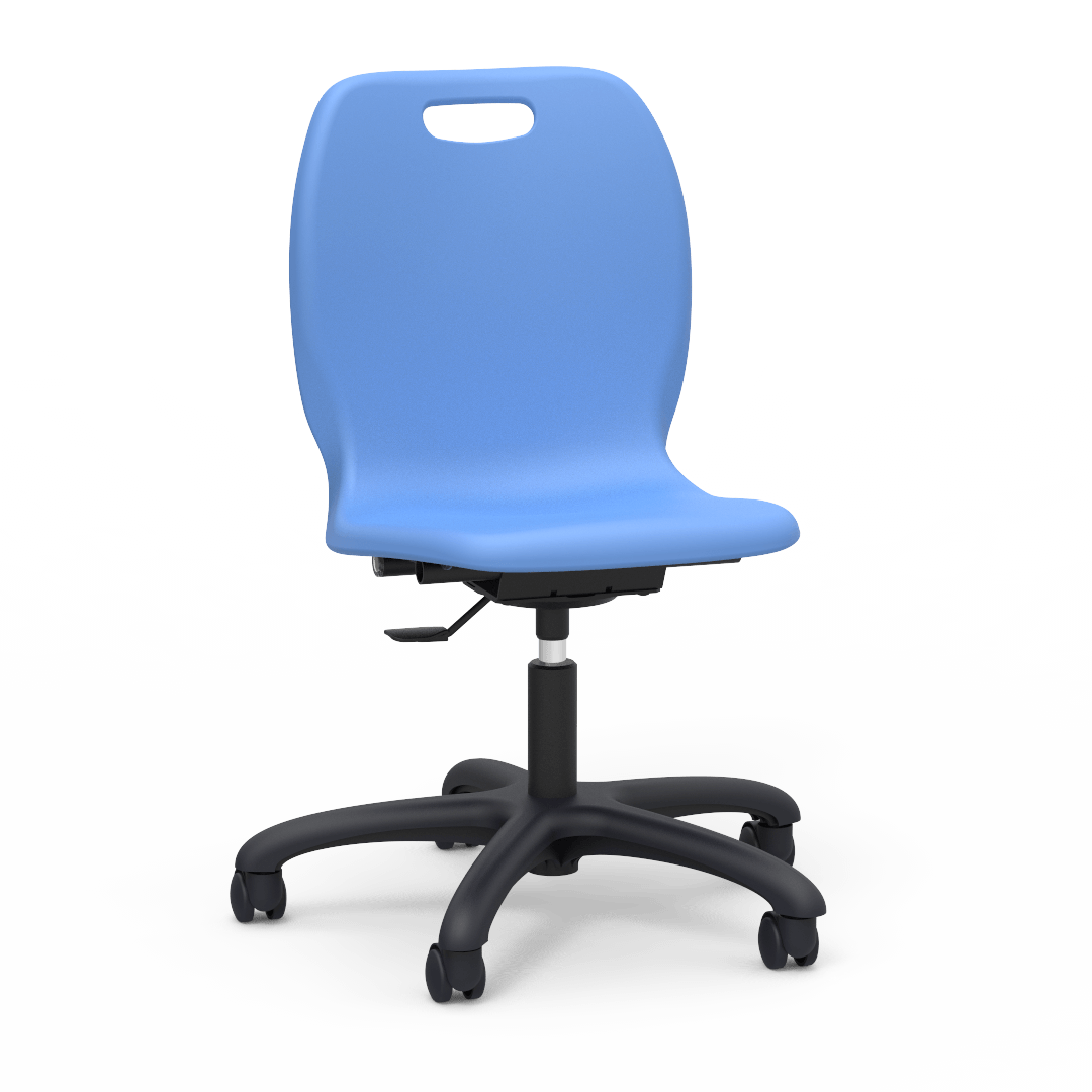 Virco N2 Series Height Adjustable Mobile Task Chair - XL Seat (Virco N260ELGC) - SchoolOutlet