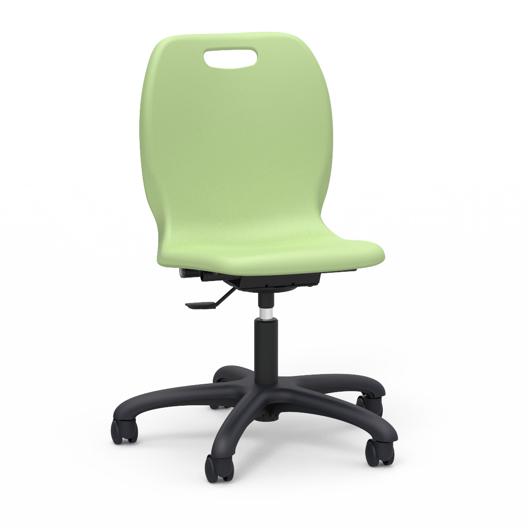 Virco N2 Series Height Adjustable Mobile Task Chair - XL Seat (Virco N260ELGC) - SchoolOutlet