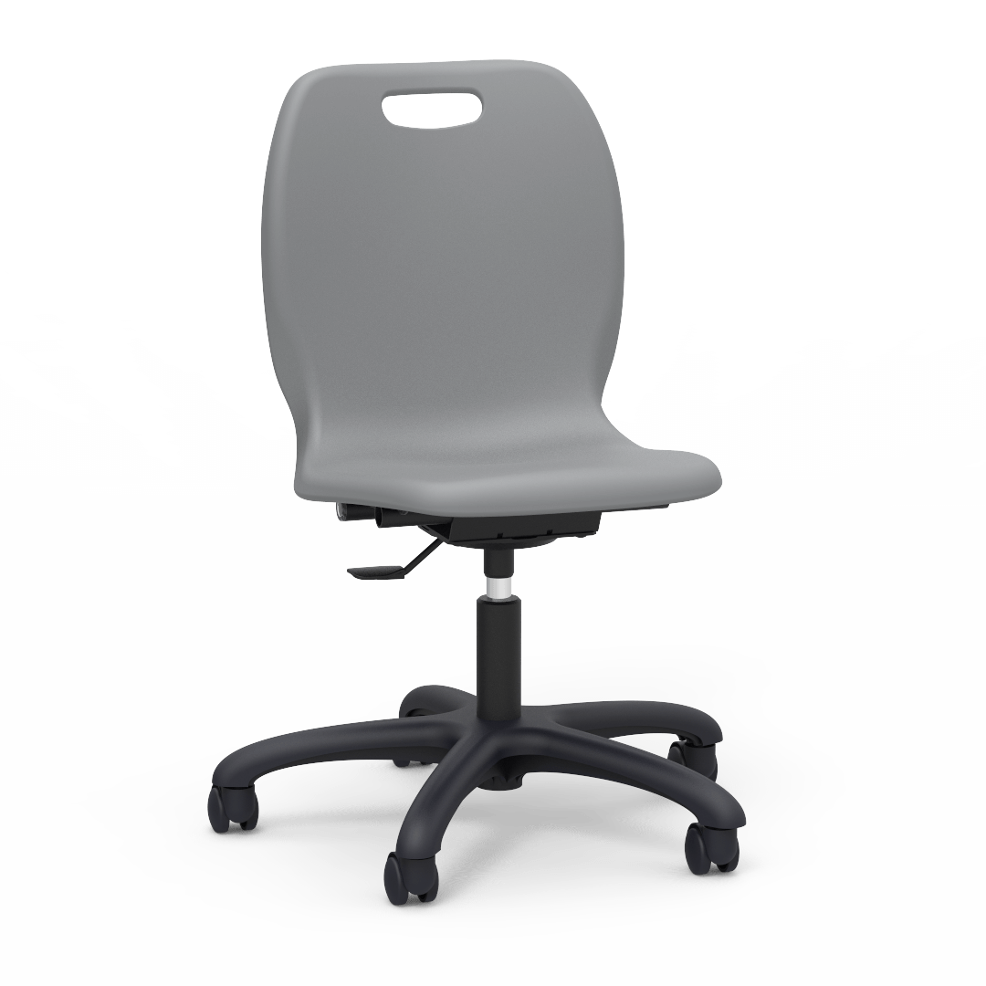 Virco N2 Series Height Adjustable Mobile Task Chair - XL Seat (Virco N260ELGC) - SchoolOutlet