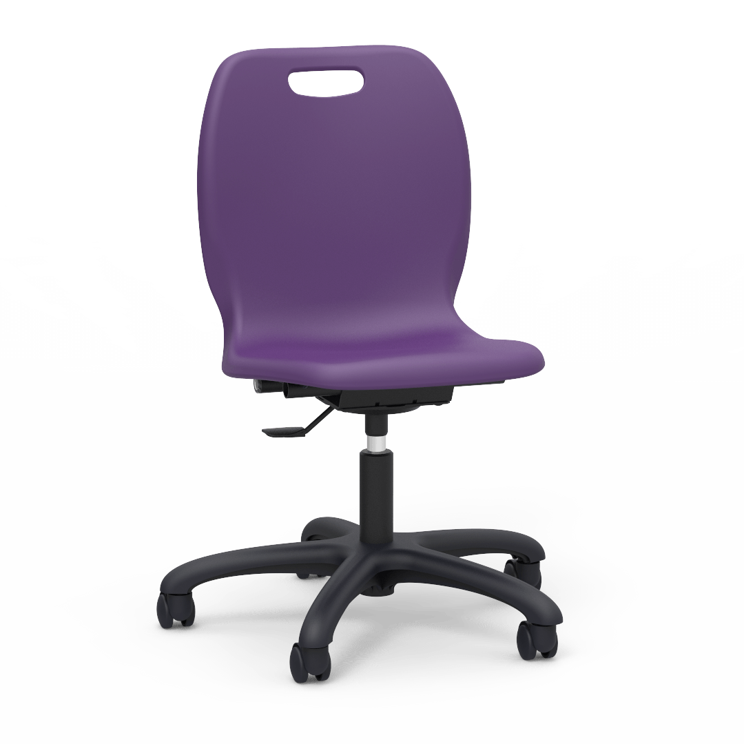 Virco N2 Series Height Adjustable Mobile Task Chair - XL Seat (Virco N260ELGC) - SchoolOutlet