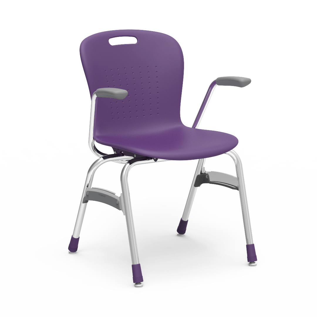 Virco SG418A - Sage Series 4-Leg Chair with Armrests - 18" Seat Height (Virco SG418A) - SchoolOutlet