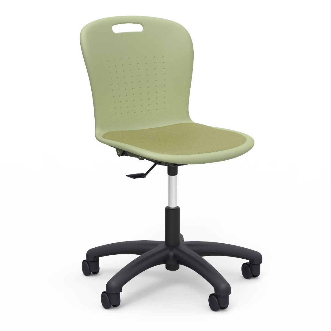 Virco SGTASK18P - Sage Series Task Chair - 18" Seat Height with Padded Upholstered Seat Cushion (Virco SGTASK18P) - SchoolOutlet