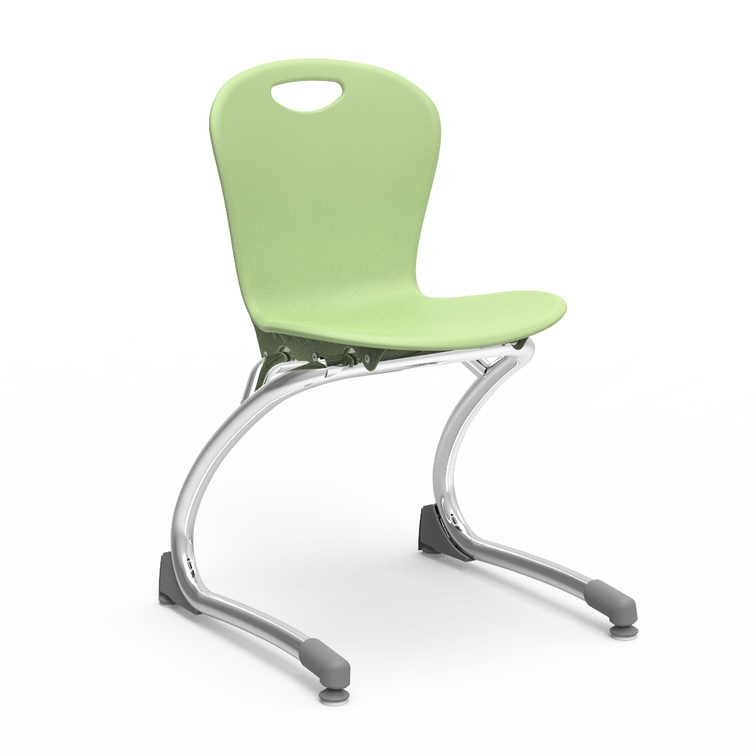 Virco ZCANT13 - Zuma Series Cantilevered Legged Ergonomic Chair, Contoured Seat/Back - 13" Seat Height (Virco ZCANT13) - SchoolOutlet