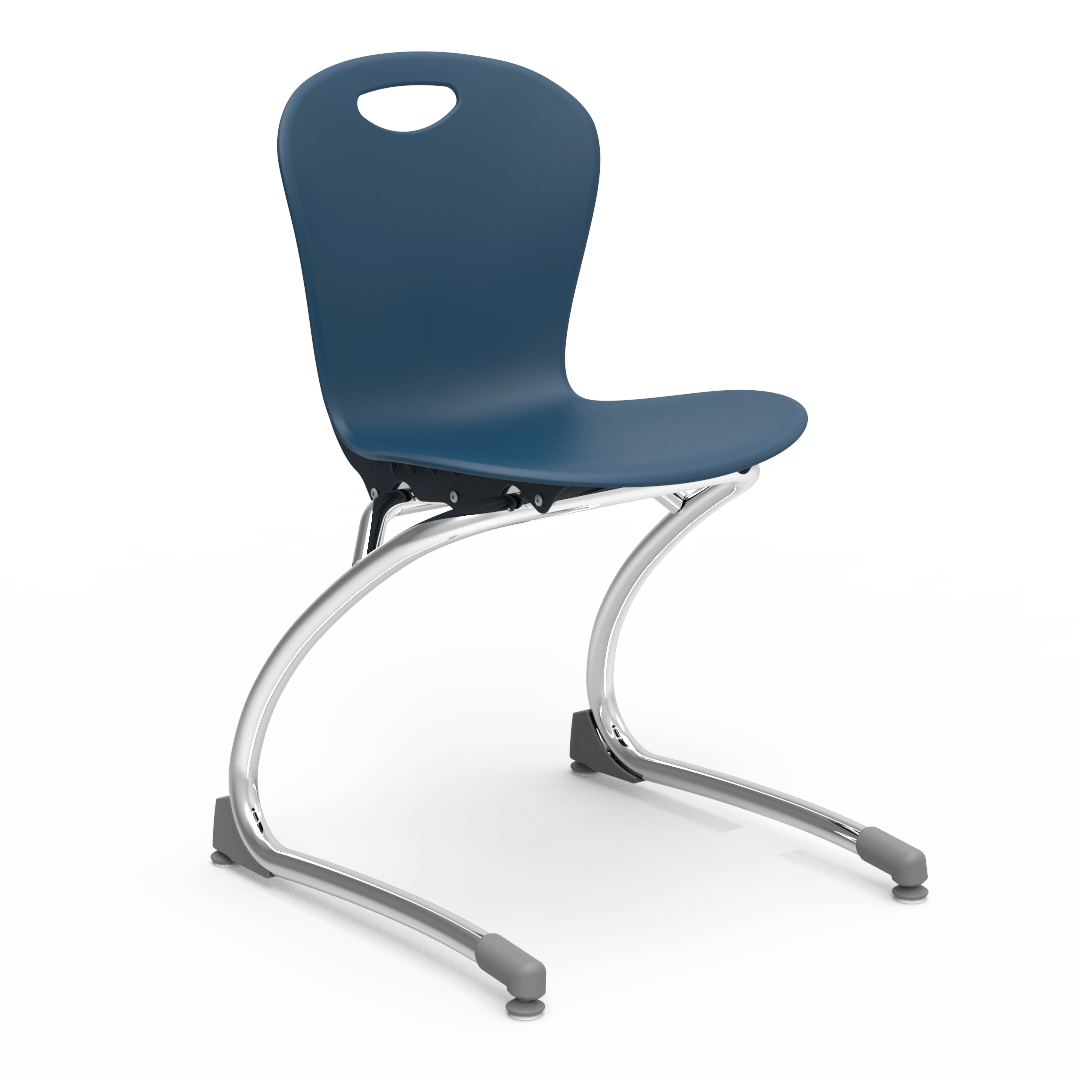 Virco ZCANT15 - Zuma Series Cantilevered Legged Ergonomic Chair, Contoured Seat/Back - 15" Seat Height (Virco ZCANT15) - SchoolOutlet