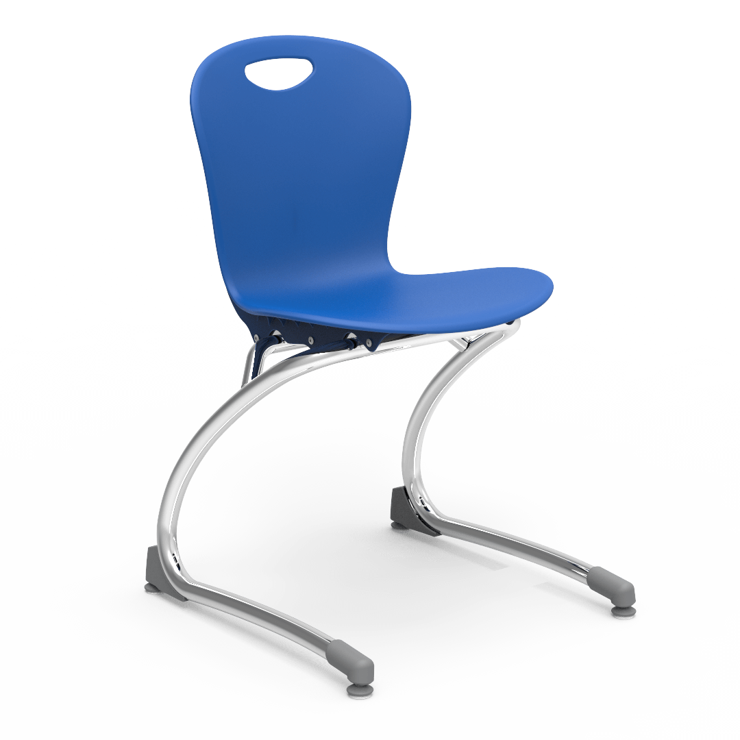 Virco ZCANT15 - Zuma Series Cantilevered Legged Ergonomic Chair, Contoured Seat/Back - 15" Seat Height (Virco ZCANT15) - SchoolOutlet