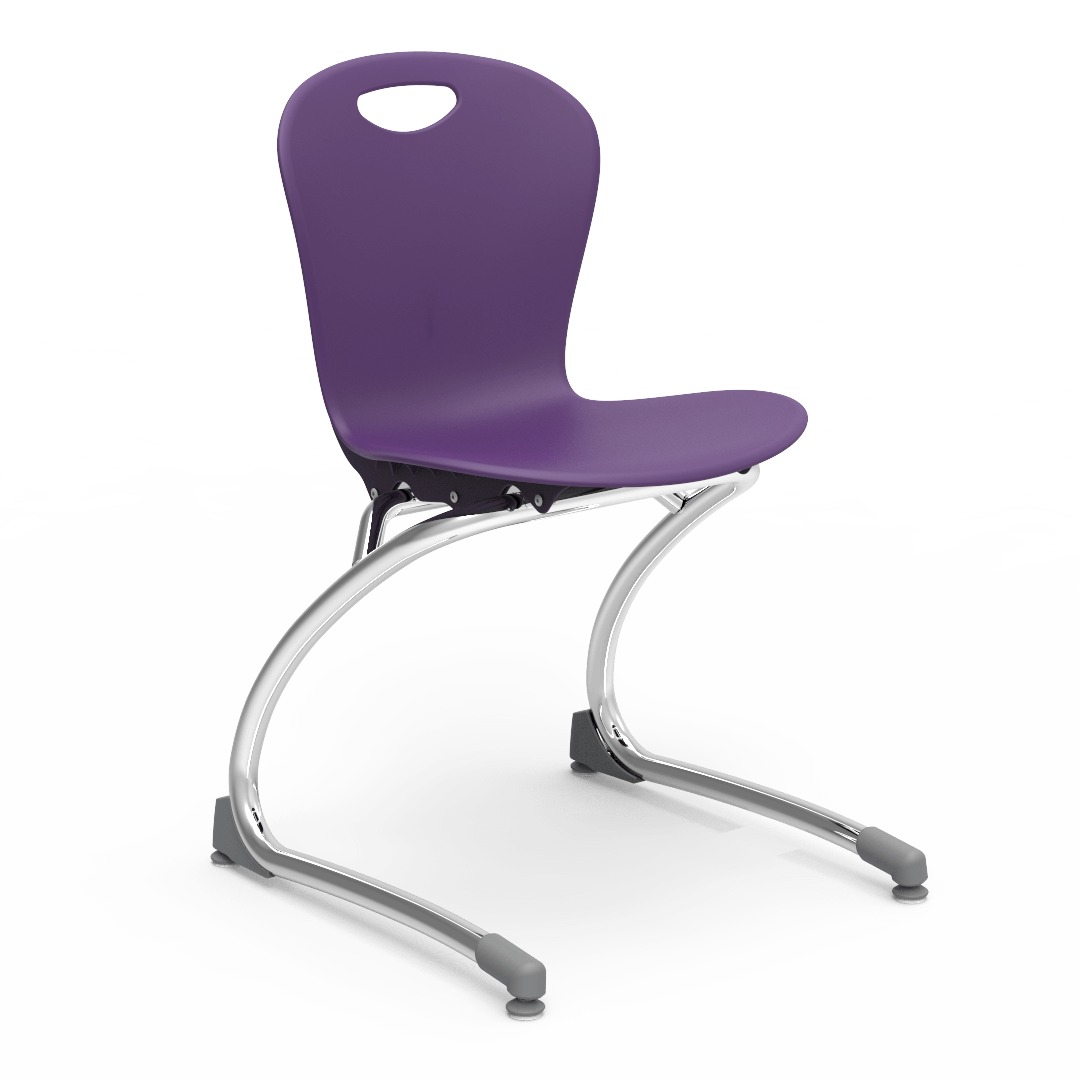 Virco ZCANT15 - Zuma Series Cantilevered Legged Ergonomic Chair, Contoured Seat/Back - 15" Seat Height (Virco ZCANT15) - SchoolOutlet