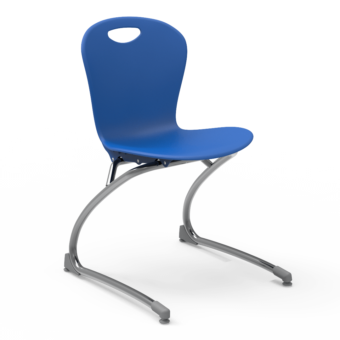 Virco ZCANT18 - Zuma Series Cantilevered Legged Ergonomic Chair, Contoured Seat/Back - 18" Seat Height (Virco ZCANT18) - SchoolOutlet