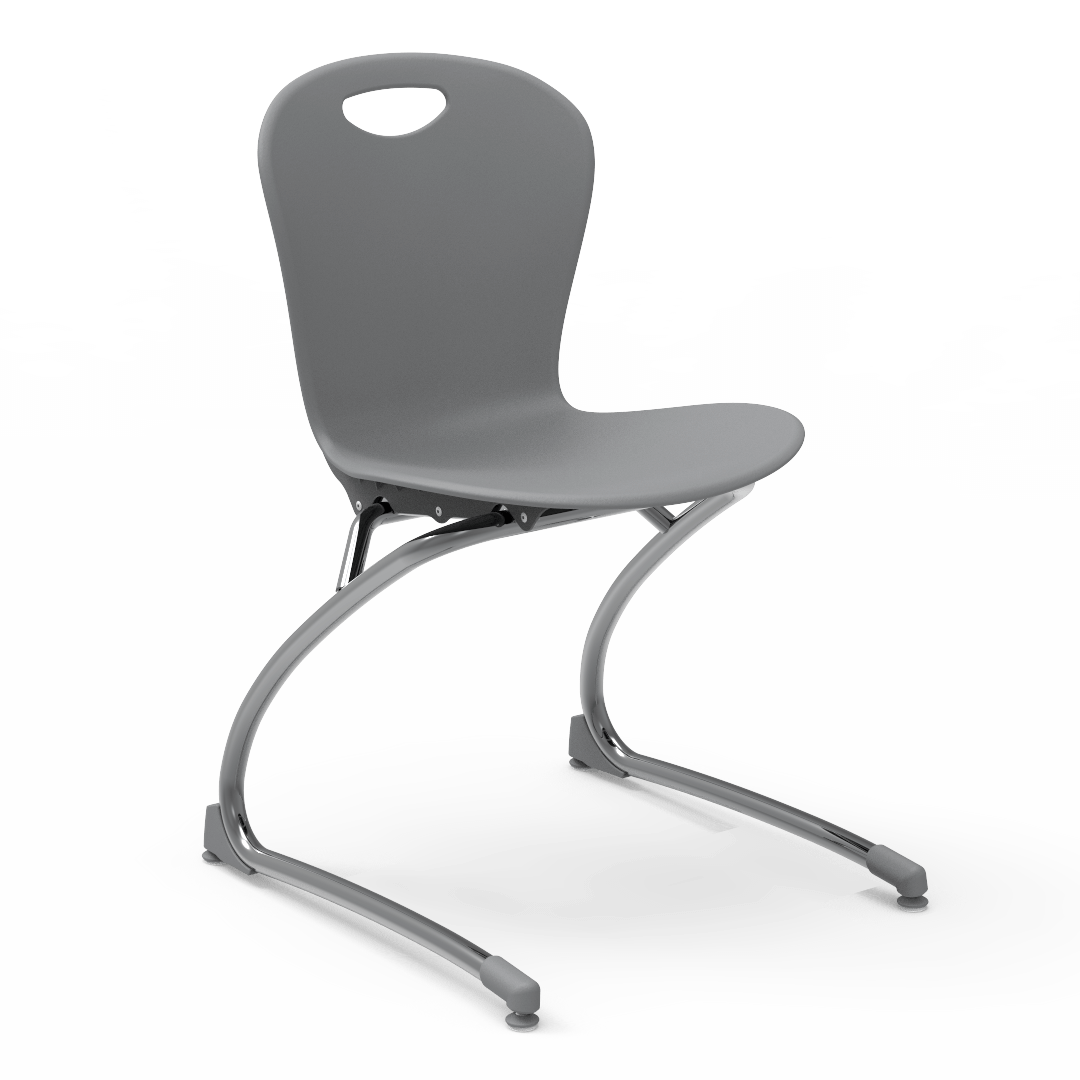 Virco ZCANT18 - Zuma Series Cantilevered Legged Ergonomic Chair, Contoured Seat/Back - 18" Seat Height (Virco ZCANT18) - SchoolOutlet