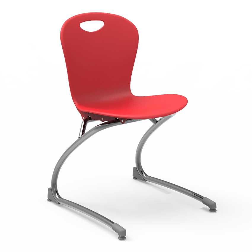 Virco ZCANT18 - Zuma Series Cantilevered Legged Ergonomic Chair, Contoured Seat/Back - 18" Seat Height (Virco ZCANT18) - SchoolOutlet