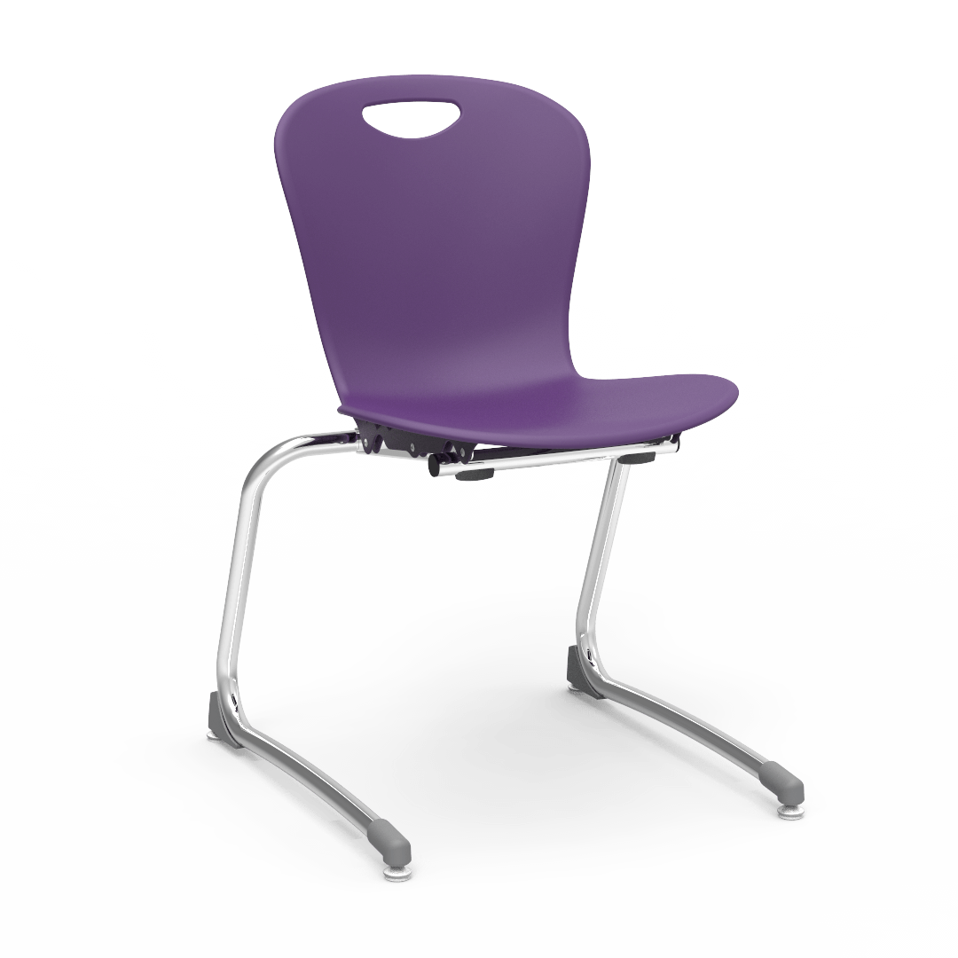 Virco ZSTCANT18 - Zuma Series Stacking Cantilever Chair, 18" Seat Height, 5th Grade - Adult (Virco ZSTCANT18) - SchoolOutlet