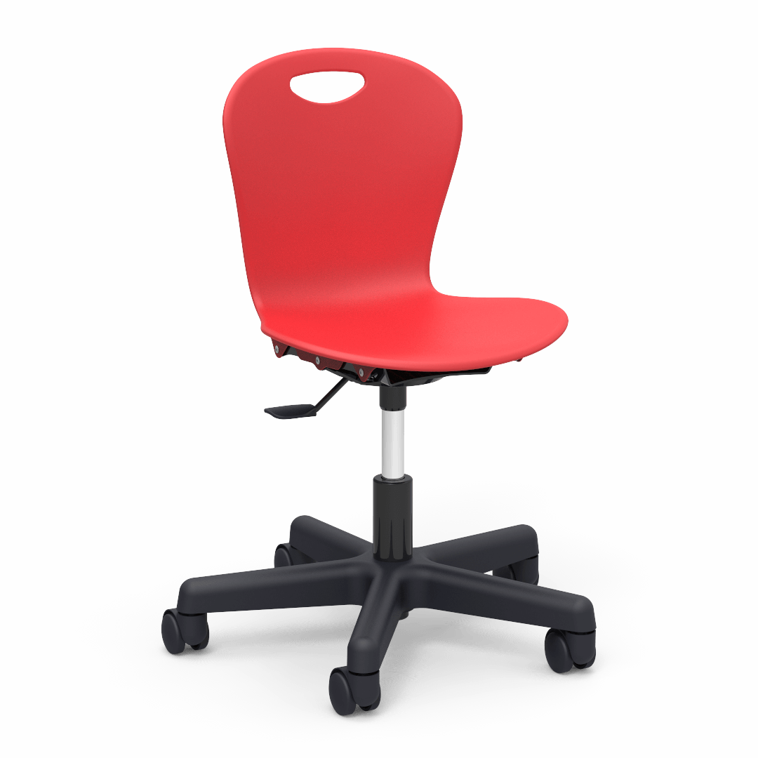 Virco ZTASK15 - Zuma Series Mobile Task Chair with Wheels - Seat adjusts 14" - 17" (Virco ZTASK15) - SchoolOutlet