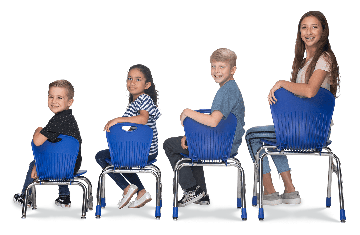 Virco ZU410 - Zuma Series 4-Legged Ergonomic Stack Chair, Contoured Seat/Back - 10" Seat Height (Virco ZU410) - SchoolOutlet