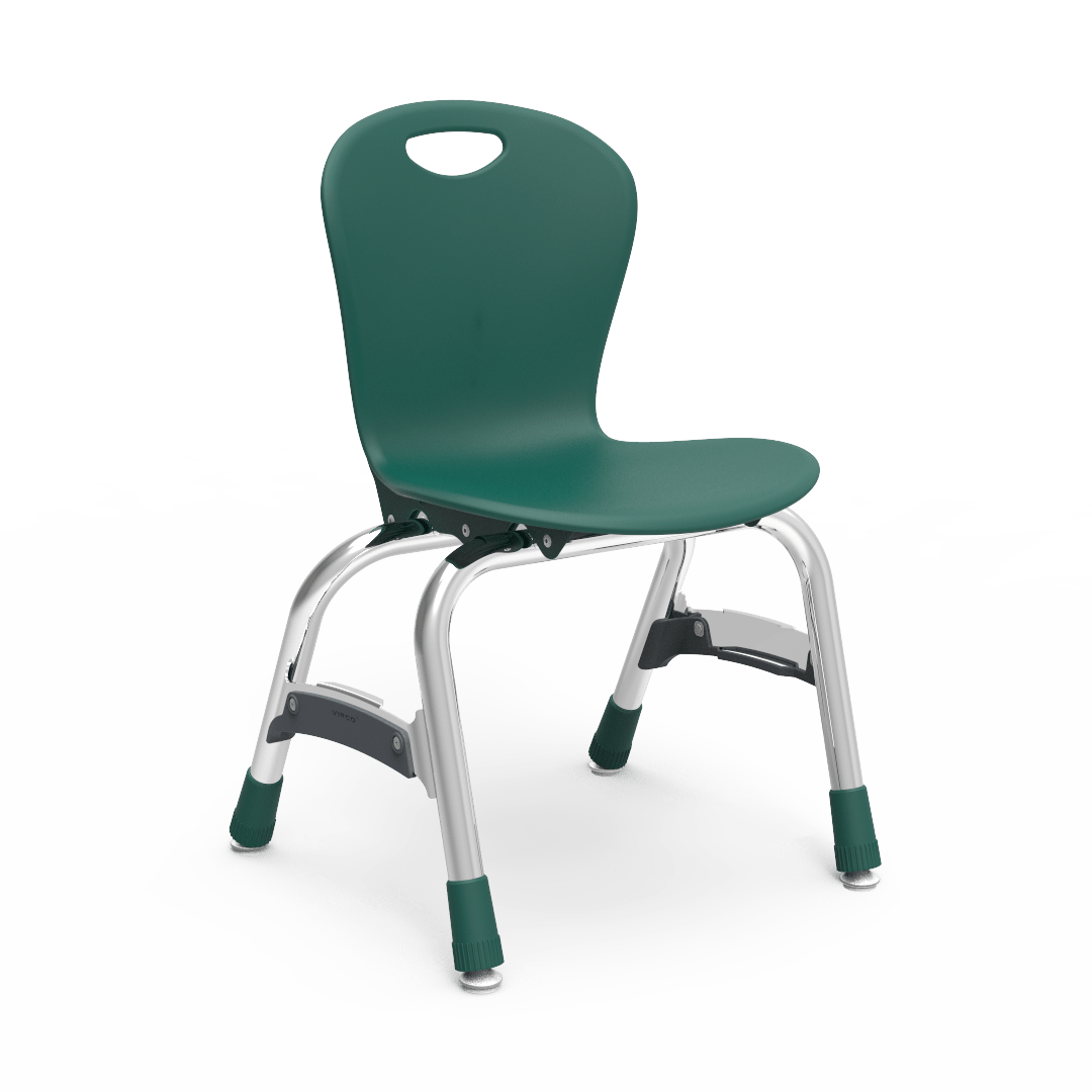 Virco ZU413 - Zuma Series 4-Legged Ergonomic Stack Chair, Contoured Seat/Back - 13" Seat Height (Virco ZU413) - SchoolOutlet