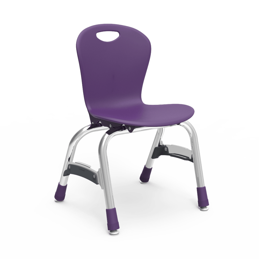 Virco ZU413 - Zuma Series 4-Legged Ergonomic Stack Chair, Contoured Seat/Back - 13" Seat Height (Virco ZU413) - SchoolOutlet