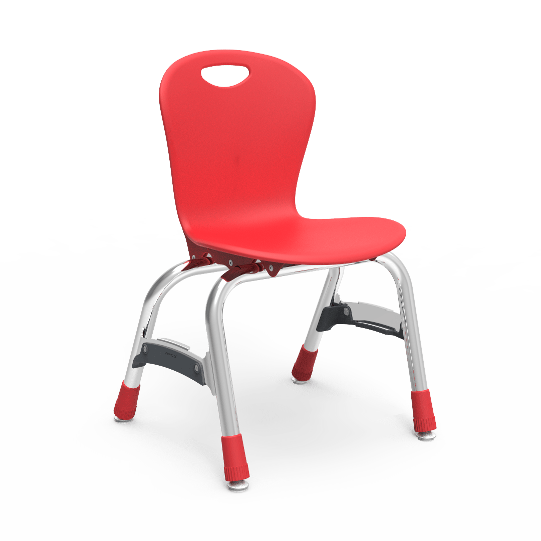 Virco ZU413 - Zuma Series 4-Legged Ergonomic Stack Chair, Contoured Seat/Back - 13" Seat Height (Virco ZU413) - SchoolOutlet