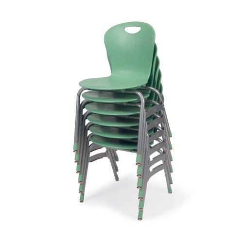 Virco ZU413 - Zuma Series 4-Legged Ergonomic Stack Chair, Contoured Seat/Back - 13" Seat Height (Virco ZU413) - SchoolOutlet