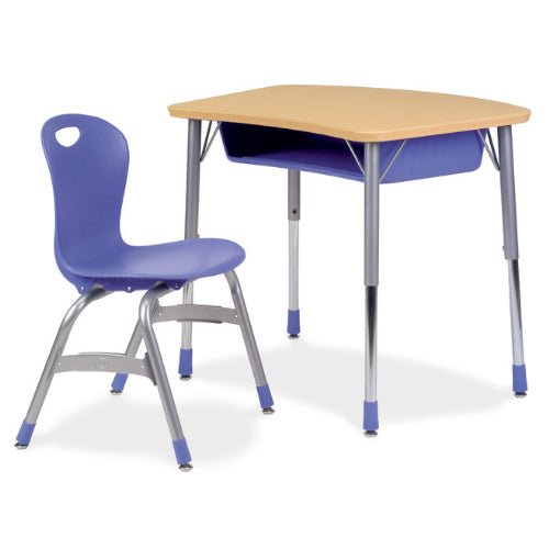 Virco ZU413 - Zuma Series 4-Legged Ergonomic Stack Chair, Contoured Seat/Back - 13" Seat Height (Virco ZU413) - SchoolOutlet