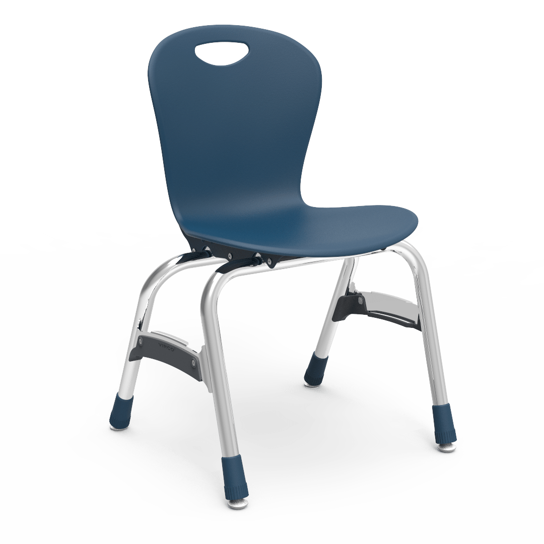 Virco ZU415 - Zuma Series 4-Legged Ergonomic Stack Chair, Contoured Seat/Back - 15" Seat Height (Virco ZU415) - SchoolOutlet