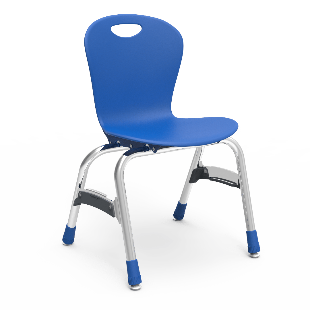 Virco ZU415 - Zuma Series 4-Legged Ergonomic Stack Chair, Contoured Seat/Back - 15" Seat Height (Virco ZU415) - SchoolOutlet