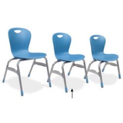 Virco ZU415 - Zuma Series 4-Legged Ergonomic Stack Chair, Contoured Seat/Back - 15" Seat Height (Virco ZU415) - SchoolOutlet